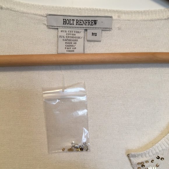 Holt Renfrew Cashmere Embellished Cardigan - Picture 2 of 7